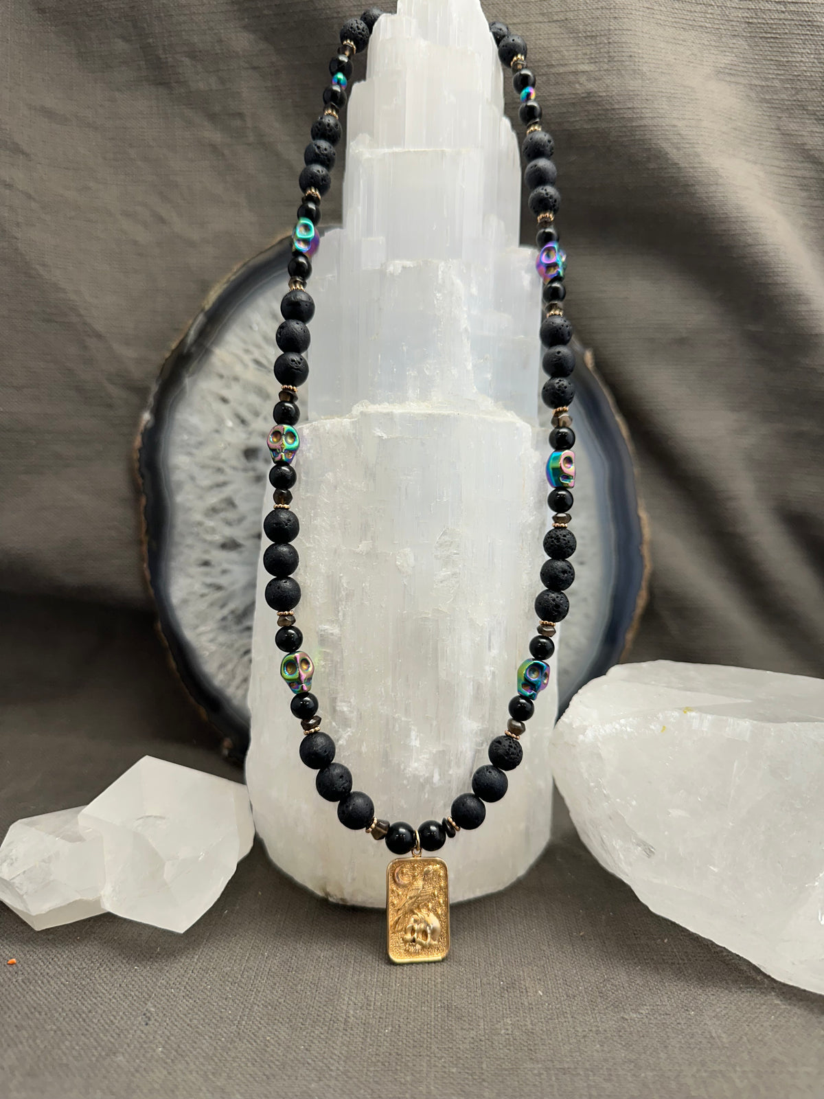 Raven and Yorick necklace