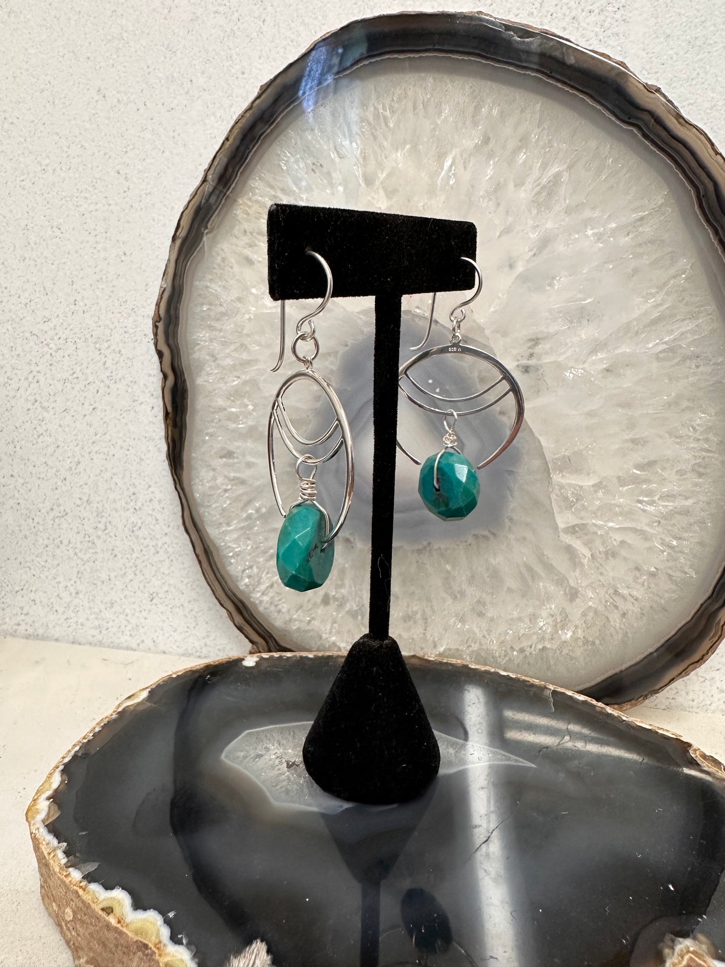 Blue Geometry earrings