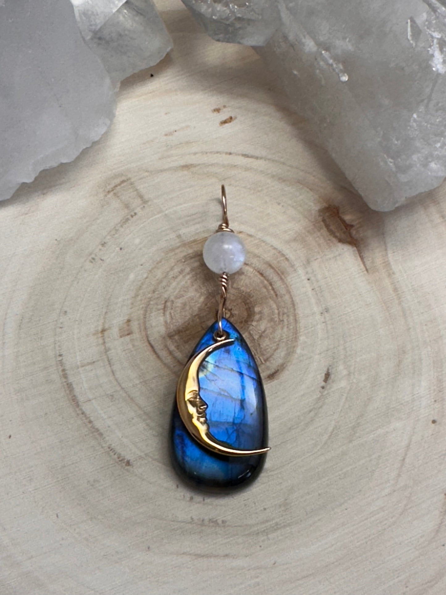 Bronze Moon with Labradorite pendant