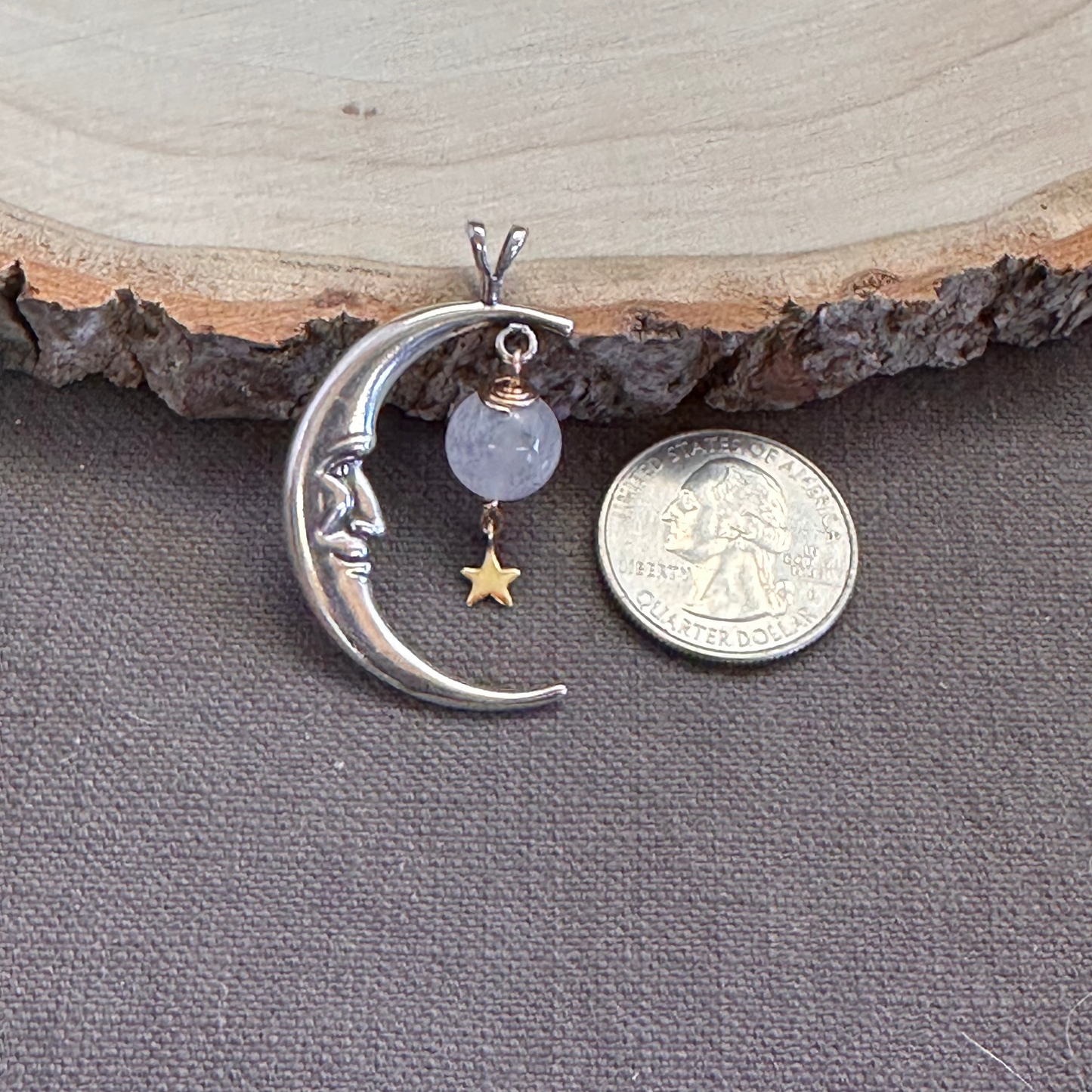 Sterling Crescent Moon pendant