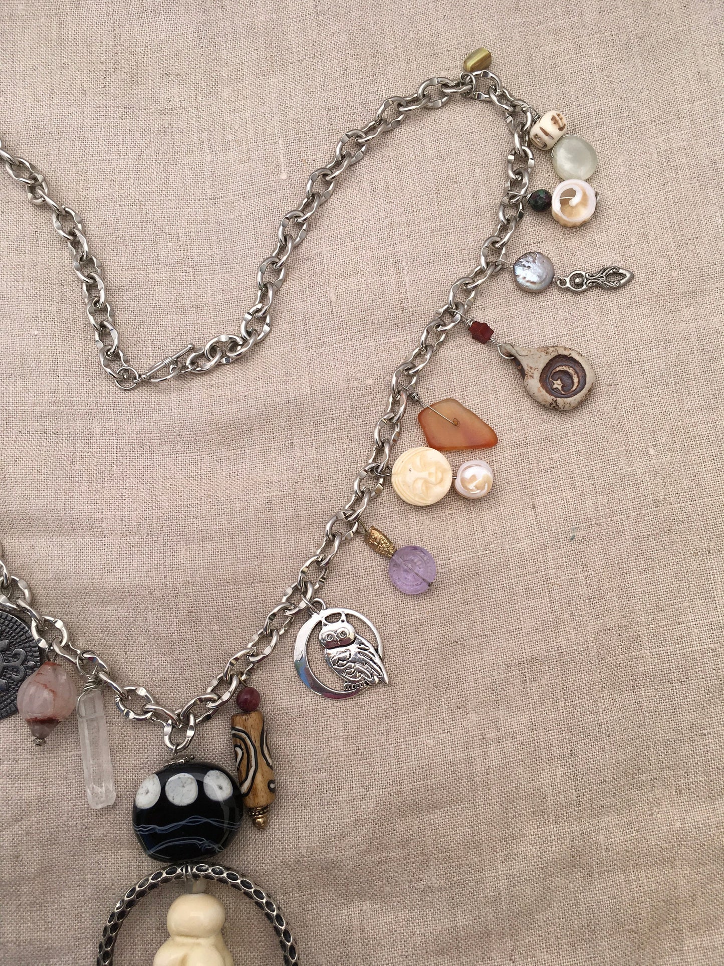 necklace "Great Mother" Goddess pendant, Charm Necklace, Statement Piece, Goddess jewelry, Handmade charms, Gift idea, Reiki charged, Moon