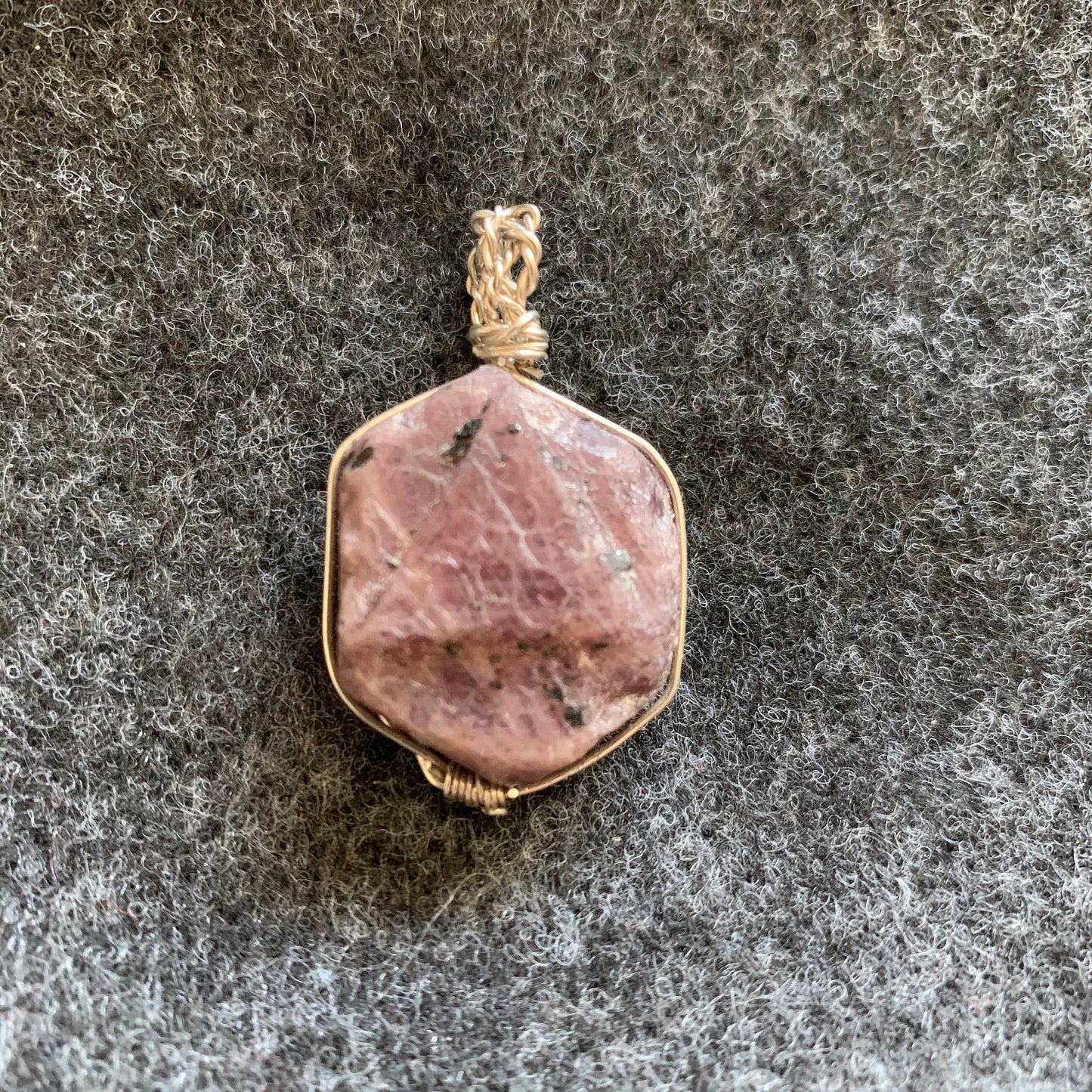 Pendant “Love Triad” Raw Ruby, Sterling, Deep and Passionate Love, Root Chakra, Wire Wrapped Jewelry, Gender Neutral, Reiki Charged