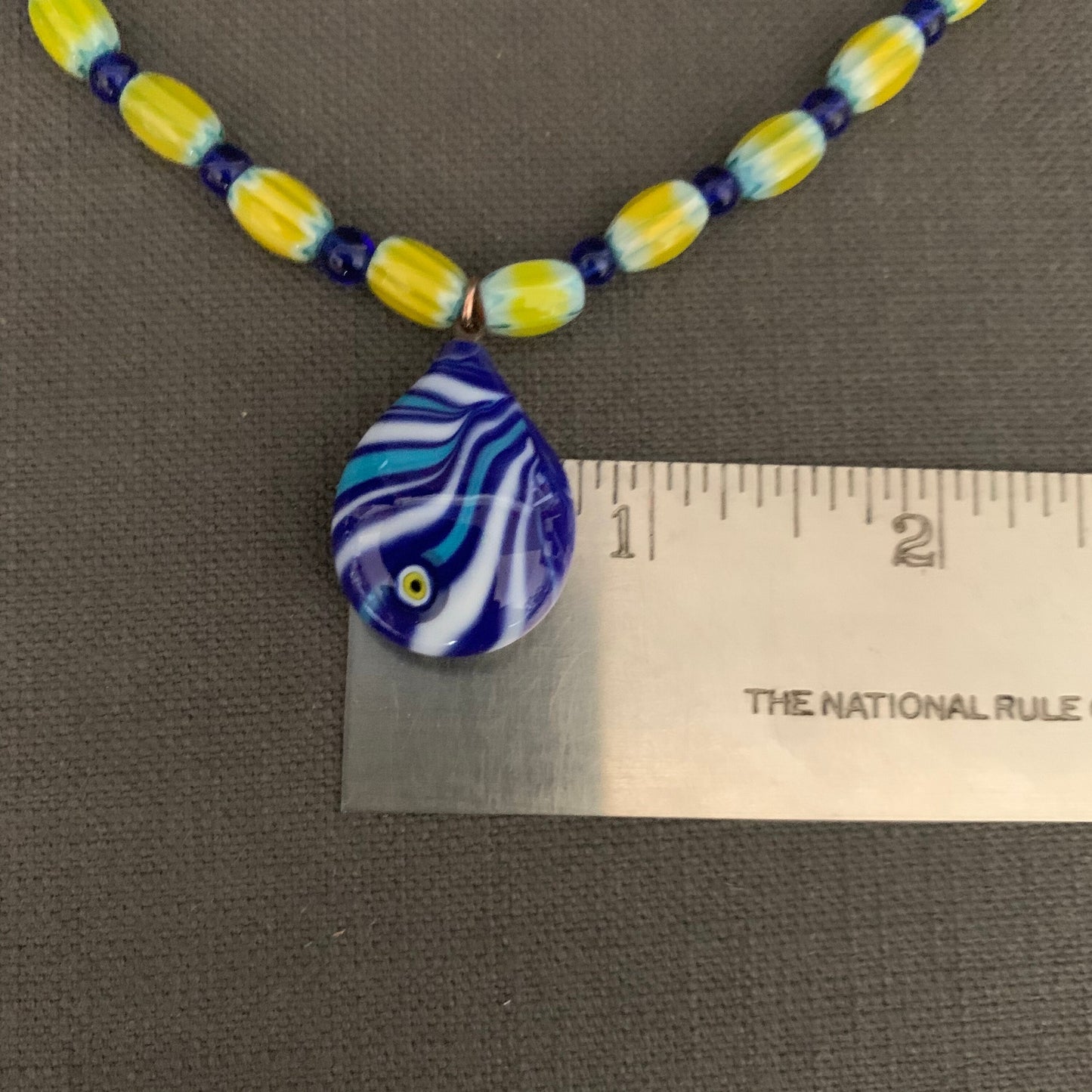 necklace "Sun Spots" Murano Glass Evil Eye pendant, gift idea, millefiori beads, Protection charm, Good Luck, Reiki charged, Gender neutral