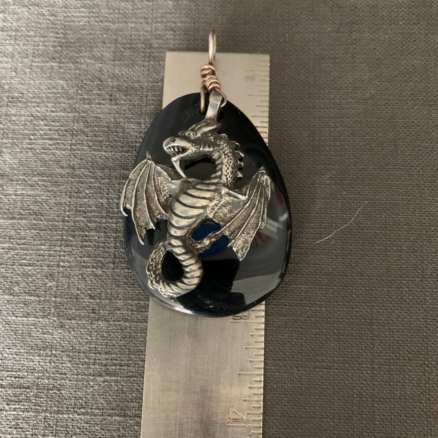 pendant "Dragon Eye" Pewter Dragon, Banded Onyx, Dragon jewelry, Gender Neutral jewelry, Mother of Dragons, Dragon Riders, reiki charged
