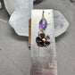 Amethyst and Flower earrings