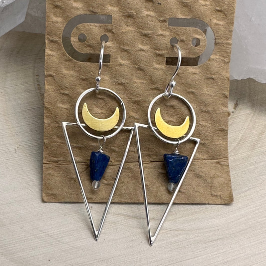 Geometric Moon earrings