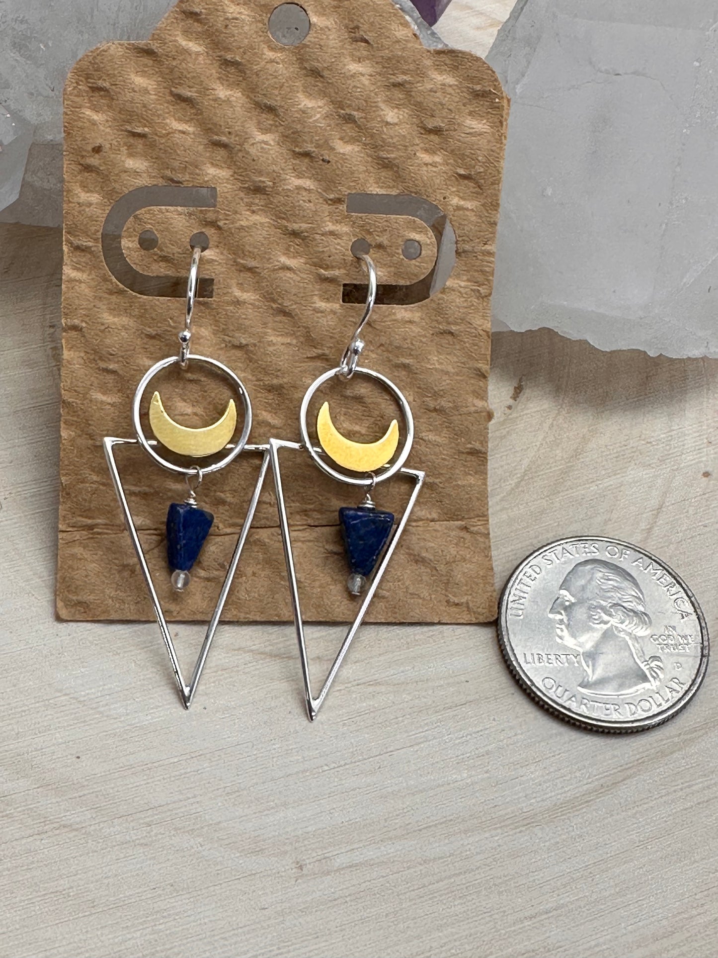 Geometric Moon earrings