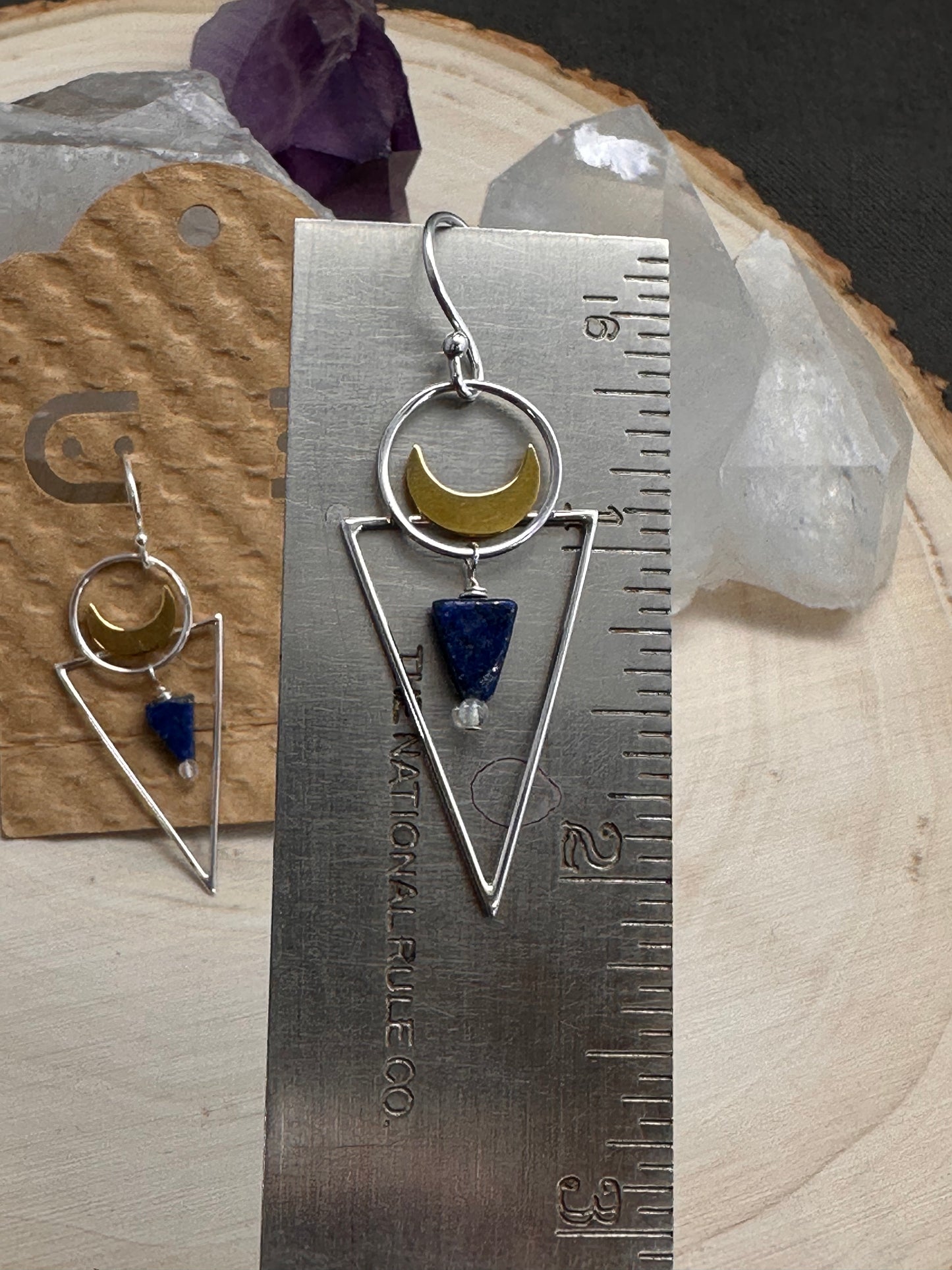 Geometric Moon earrings