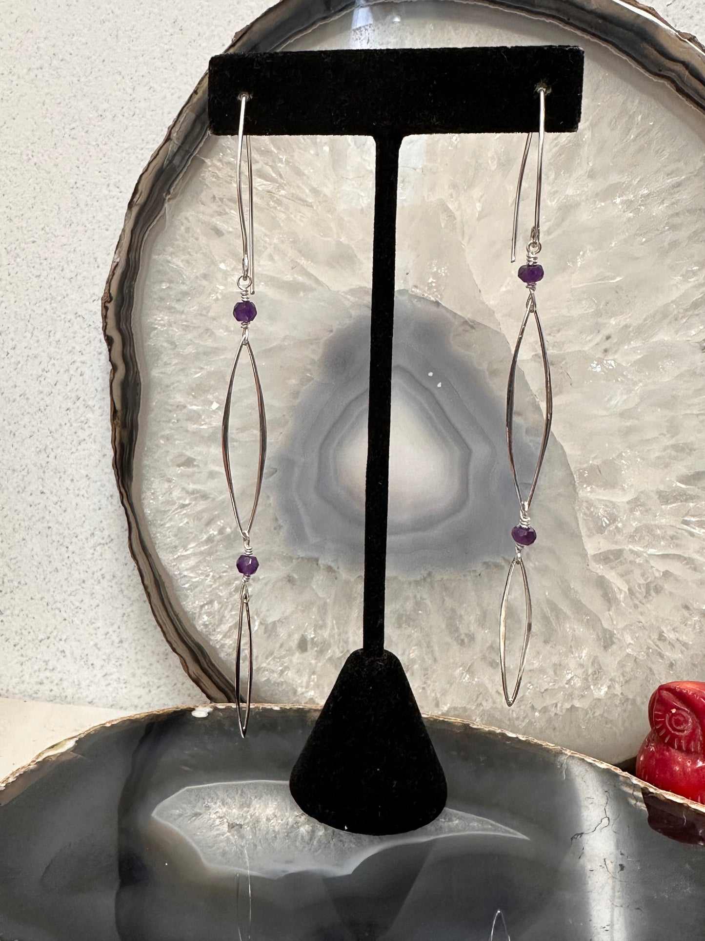 Amethyst Marquis earrings