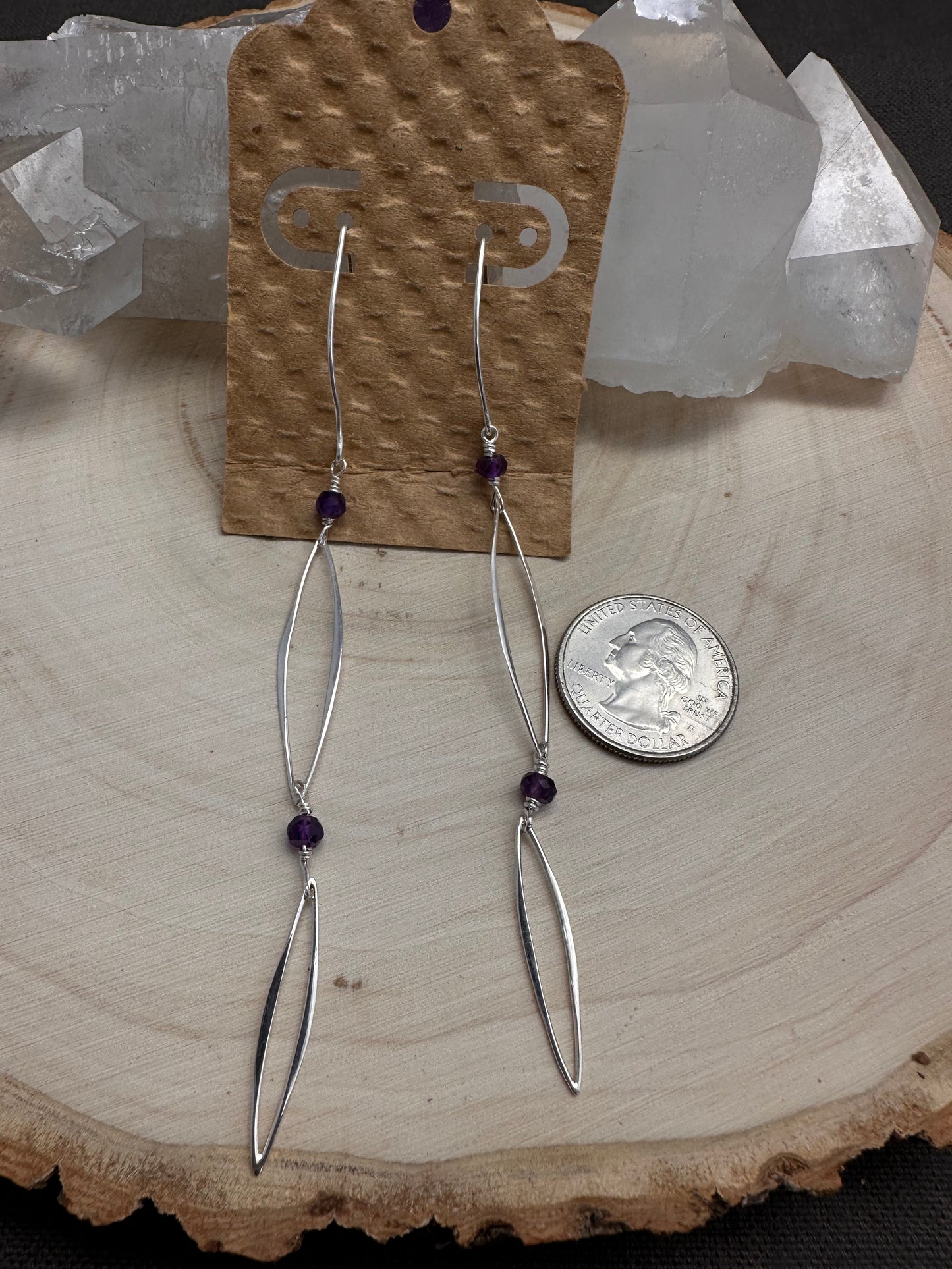 Amethyst Marquis earrings