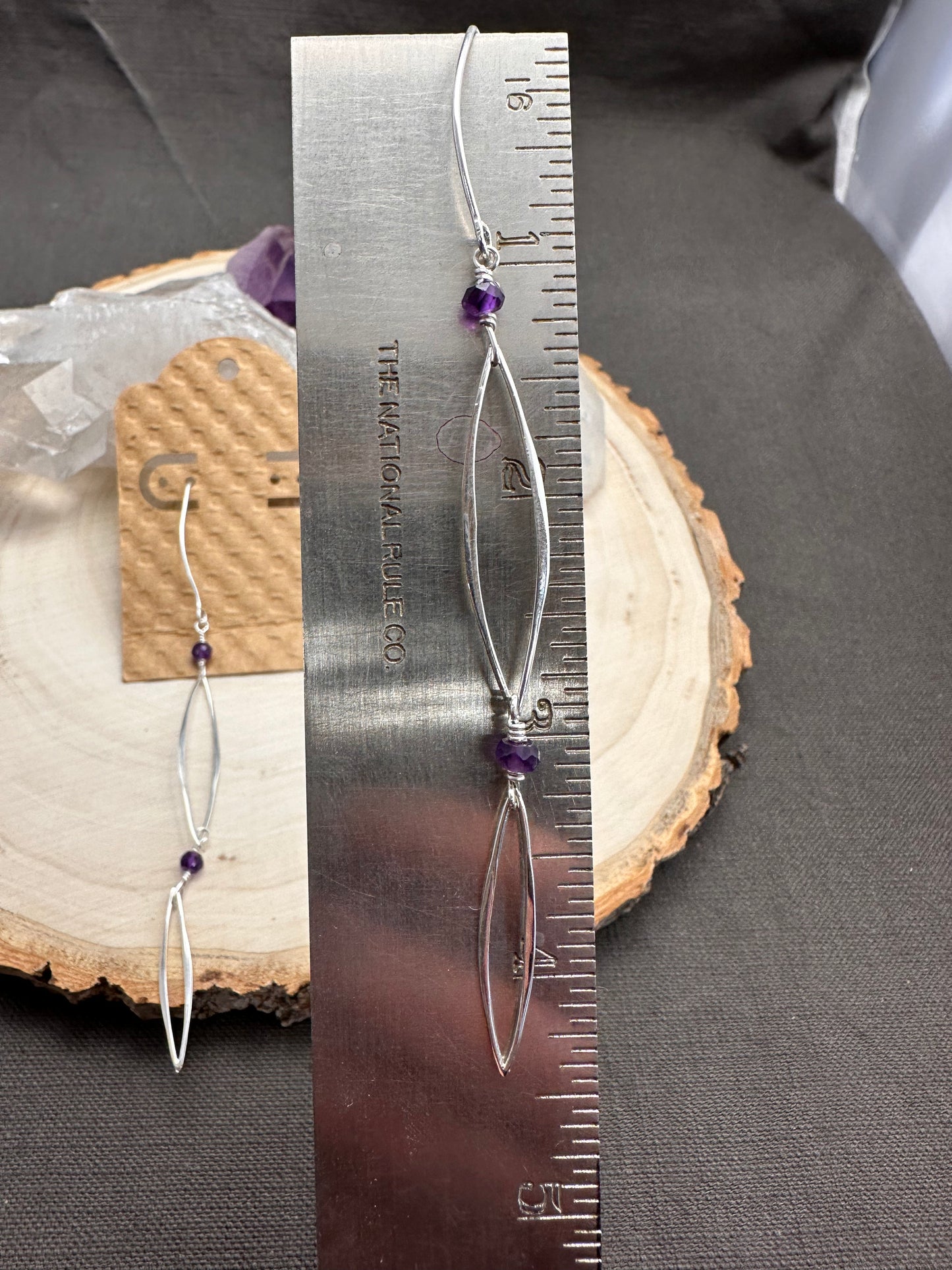 Amethyst Marquis earrings