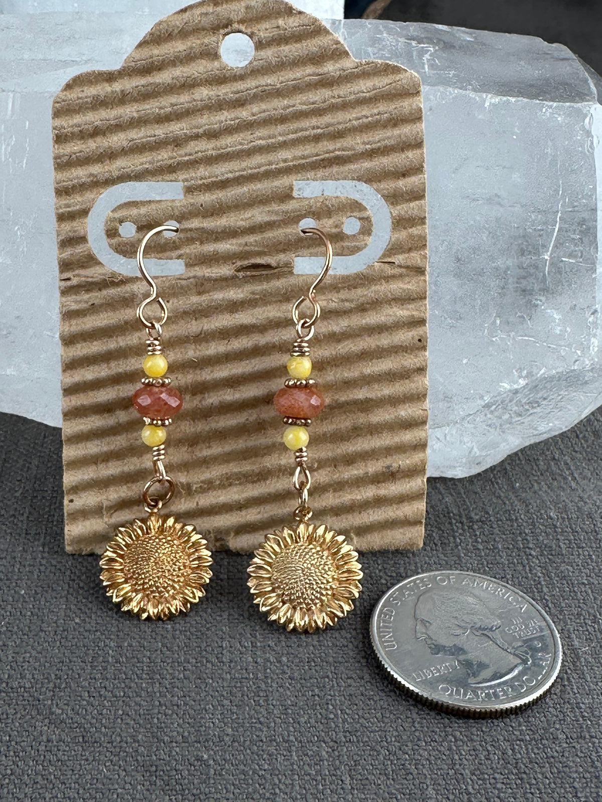 Sunflowers earrings