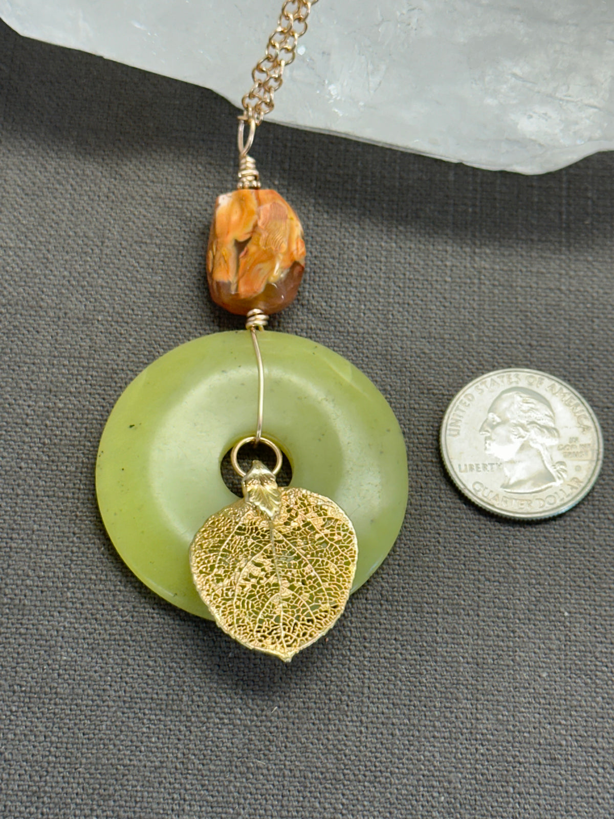Flaming Leaf pendant