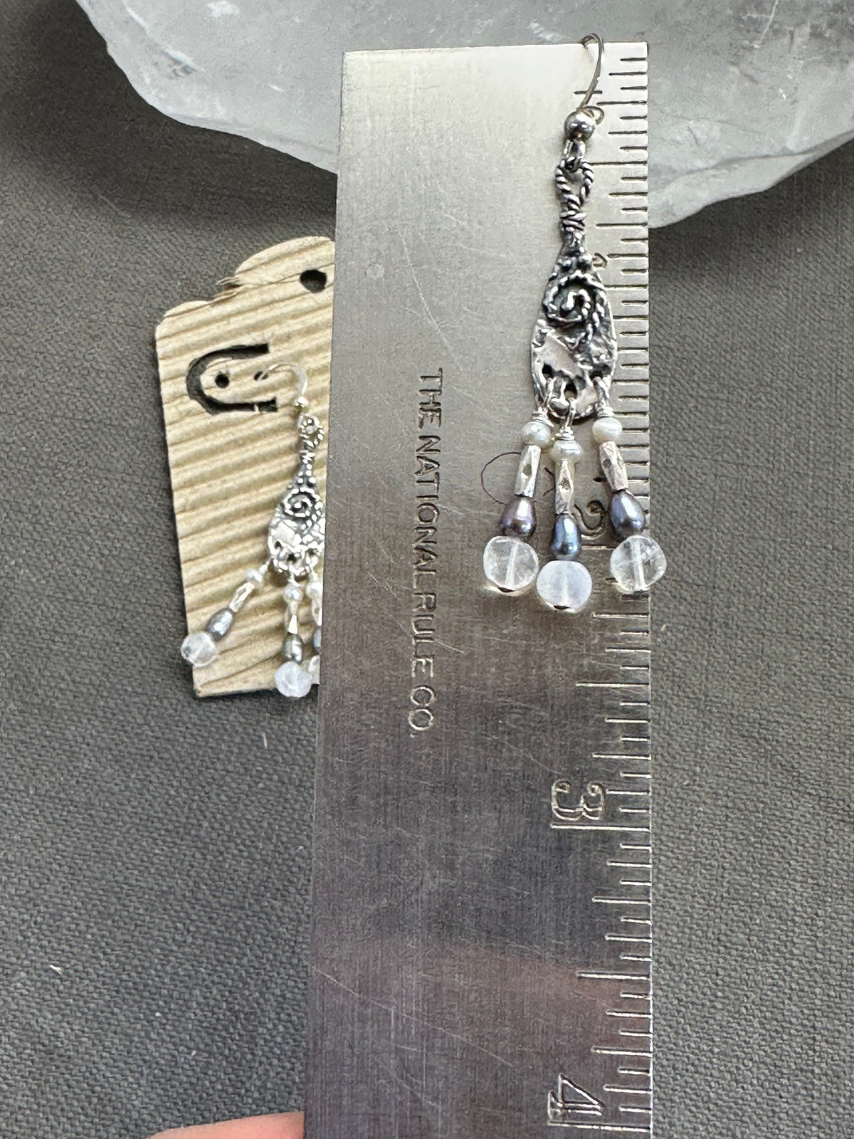 Spirals and Pearls earrings