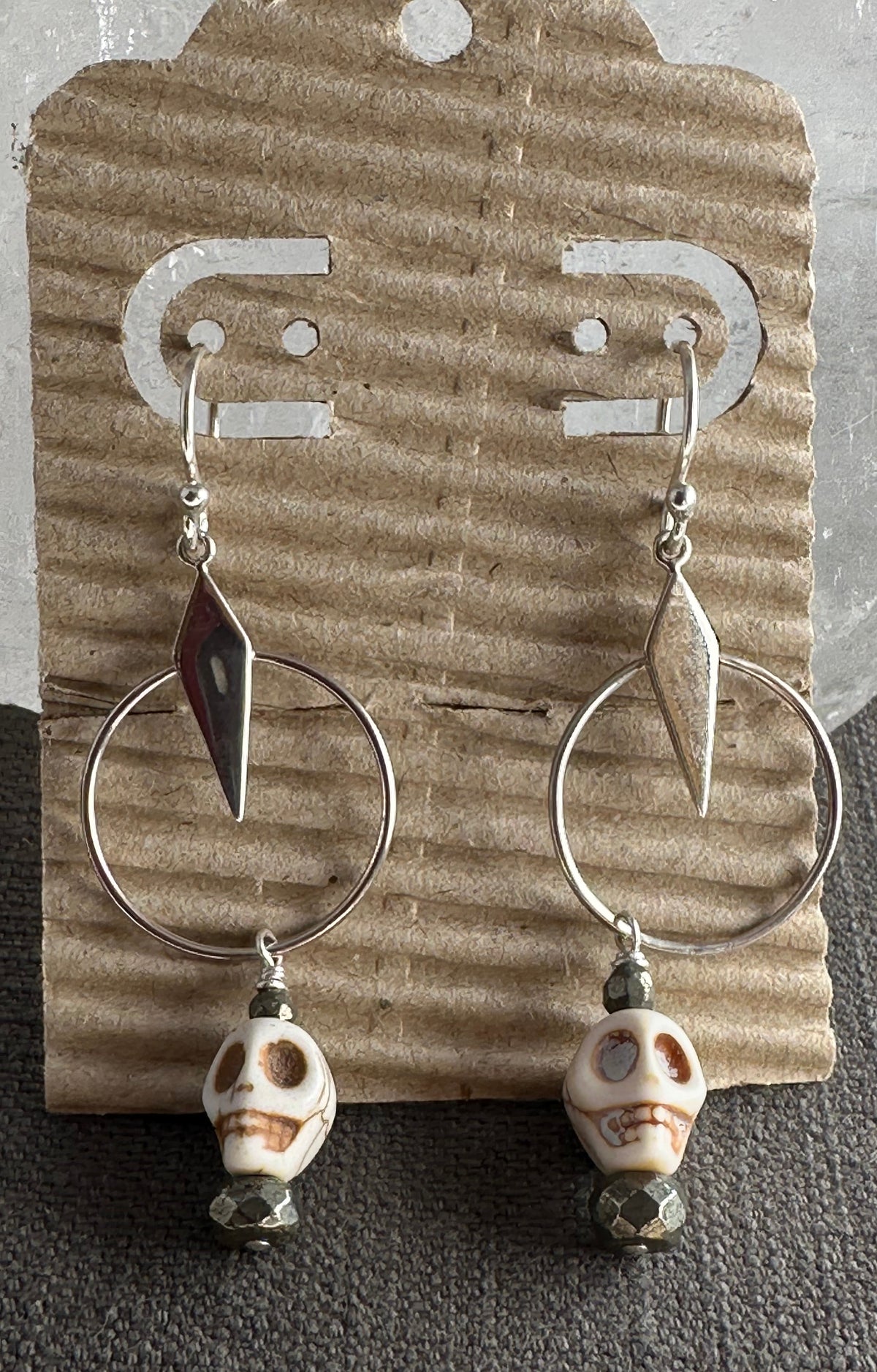 Skulls and Hoops earrings