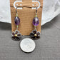 Amethyst and Flower earrings