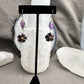 Amethyst and Flower earrings