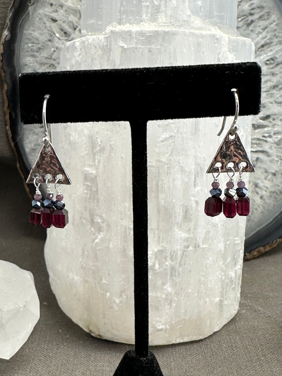 Delicate Triangle chandeliers
