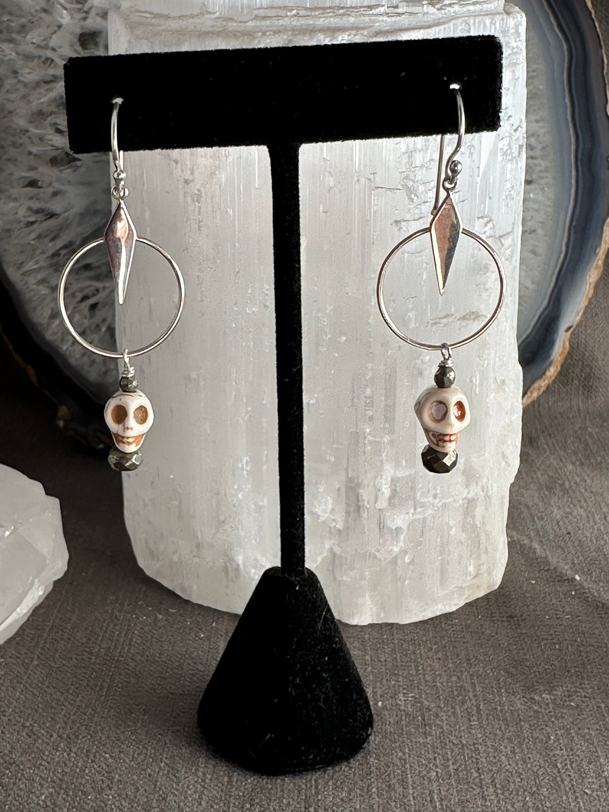 Skulls and Hoops earrings