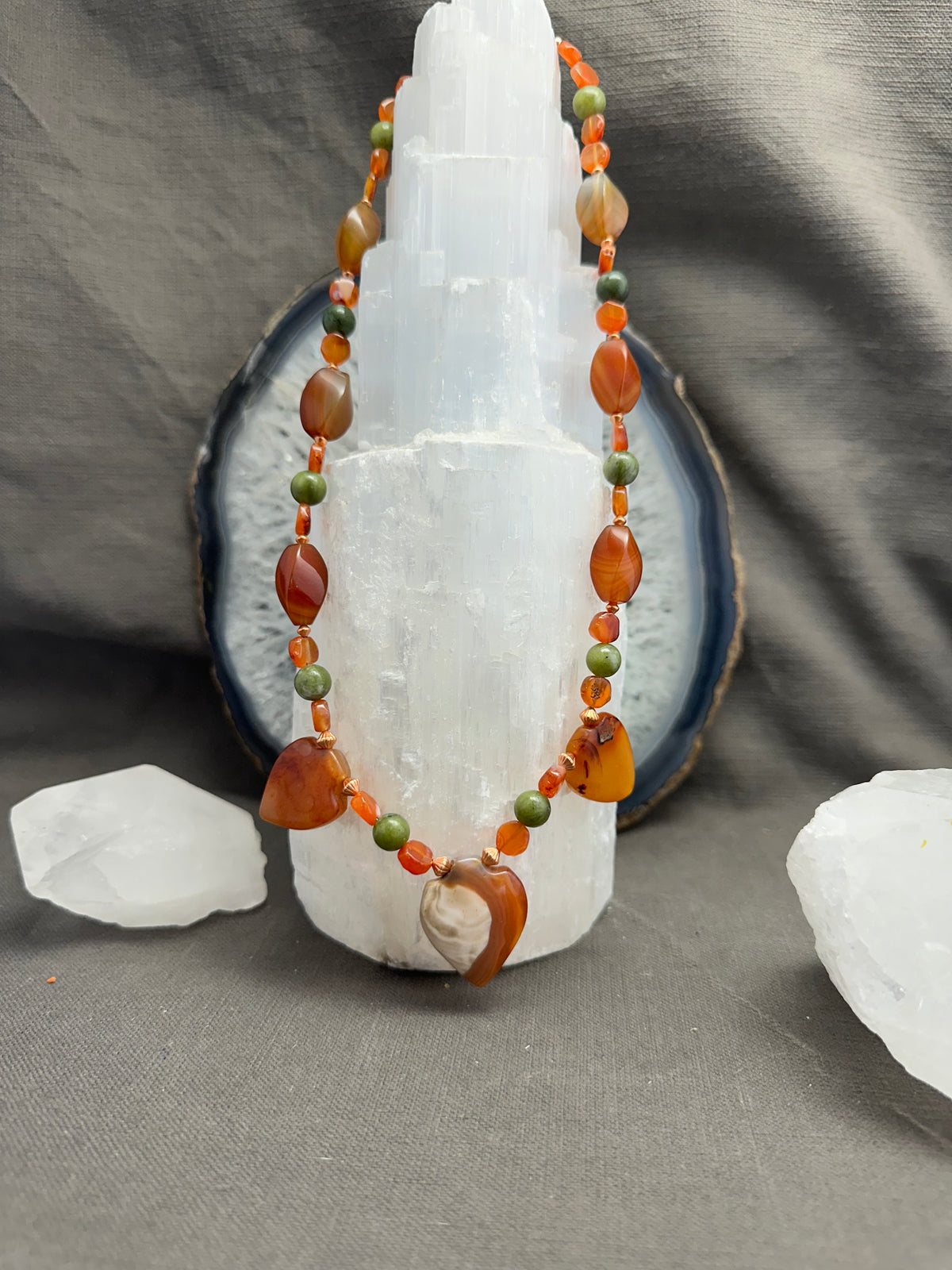 Flaming Shields necklace