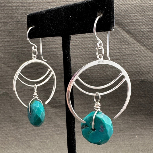 Blue Geometry earrings