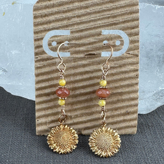 Sunflowers earrings
