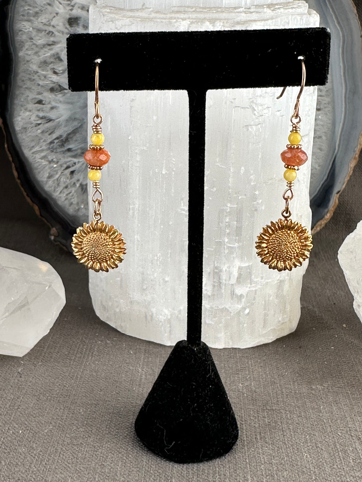 Sunflowers earrings