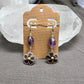 Amethyst and Flower earrings