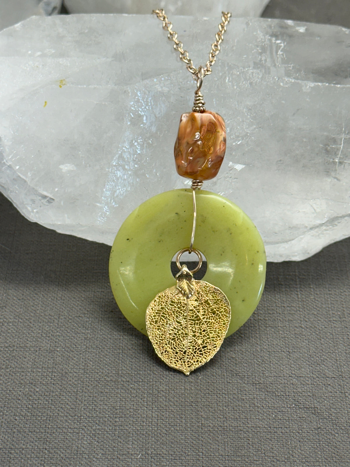 Flaming Leaf pendant