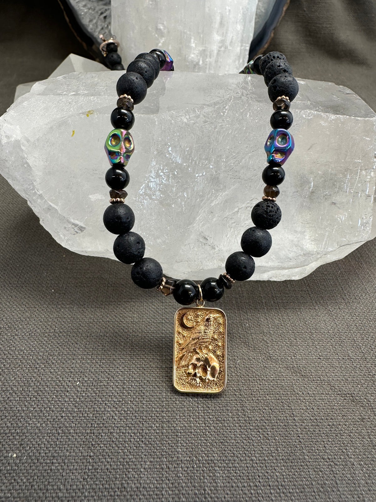 Raven and Yorick necklace