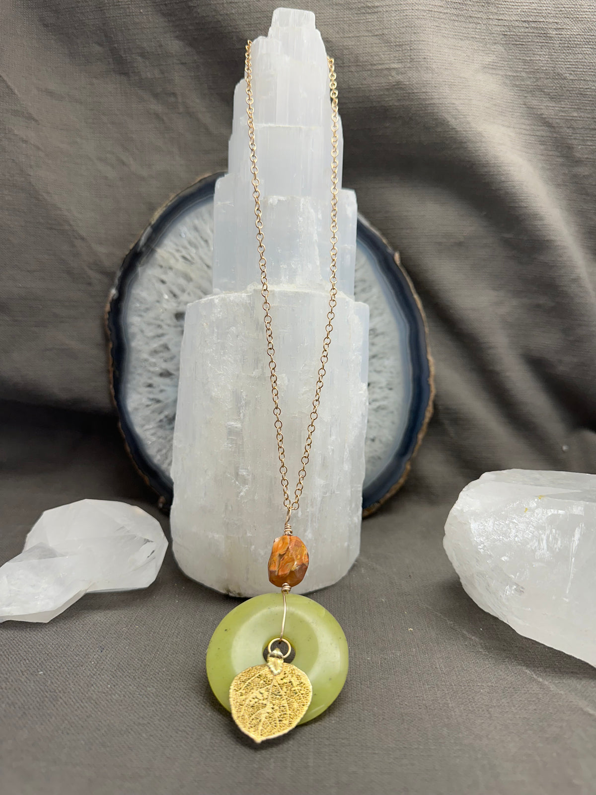 Flaming Leaf pendant