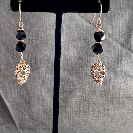 Bronze Filigree Skulls