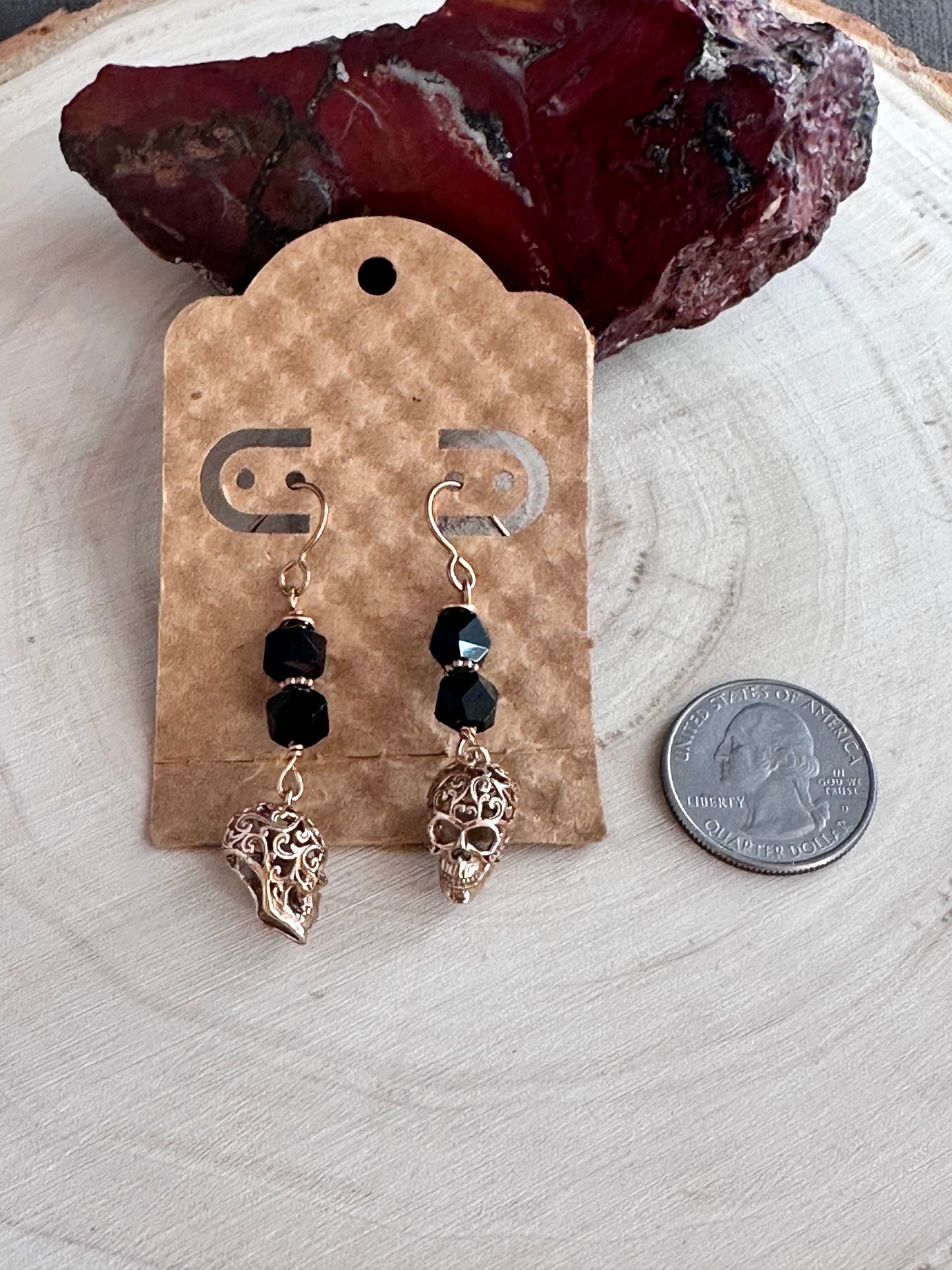 Bronze Filigree Skulls