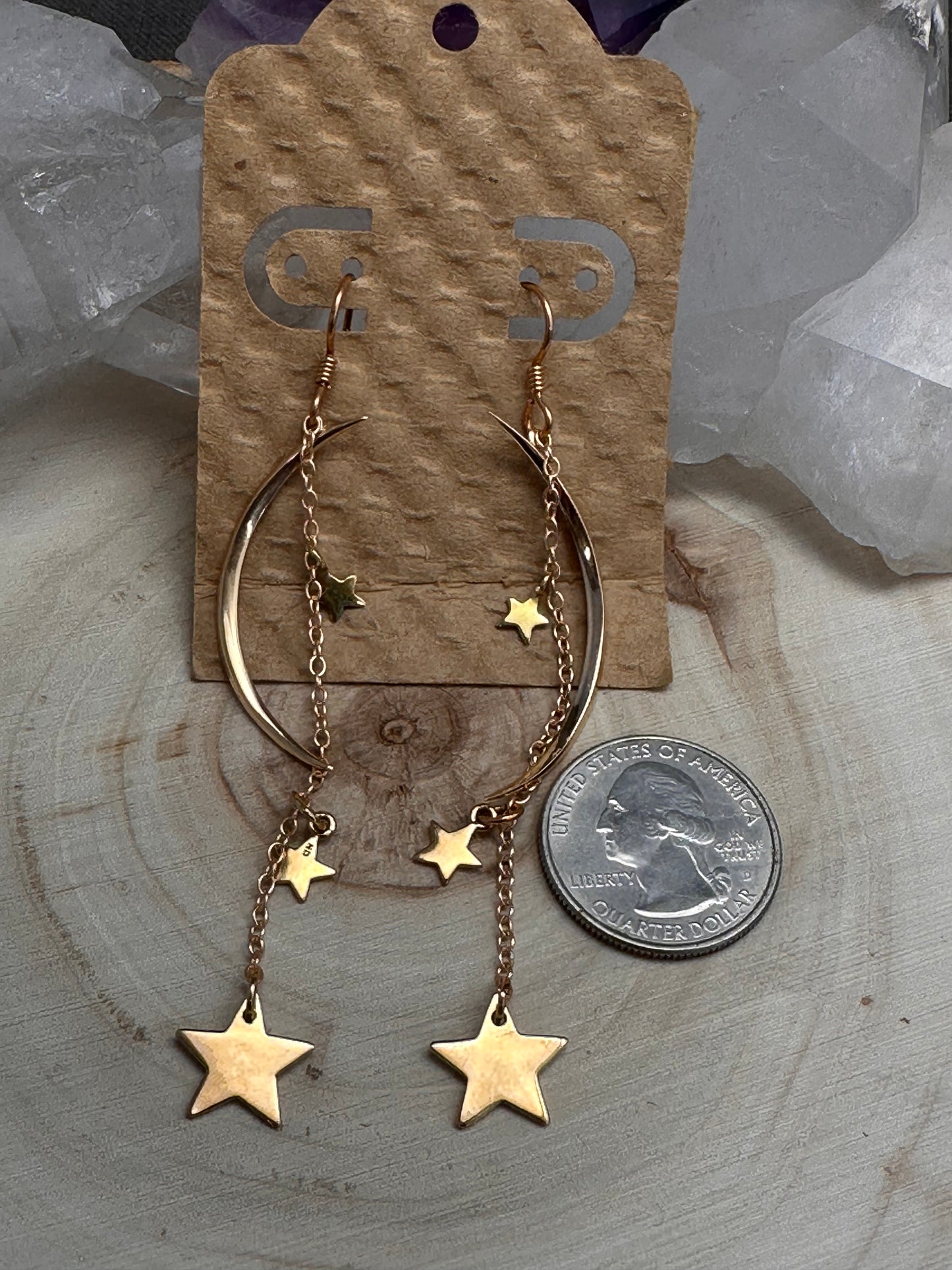 New Moon & Stars earrings