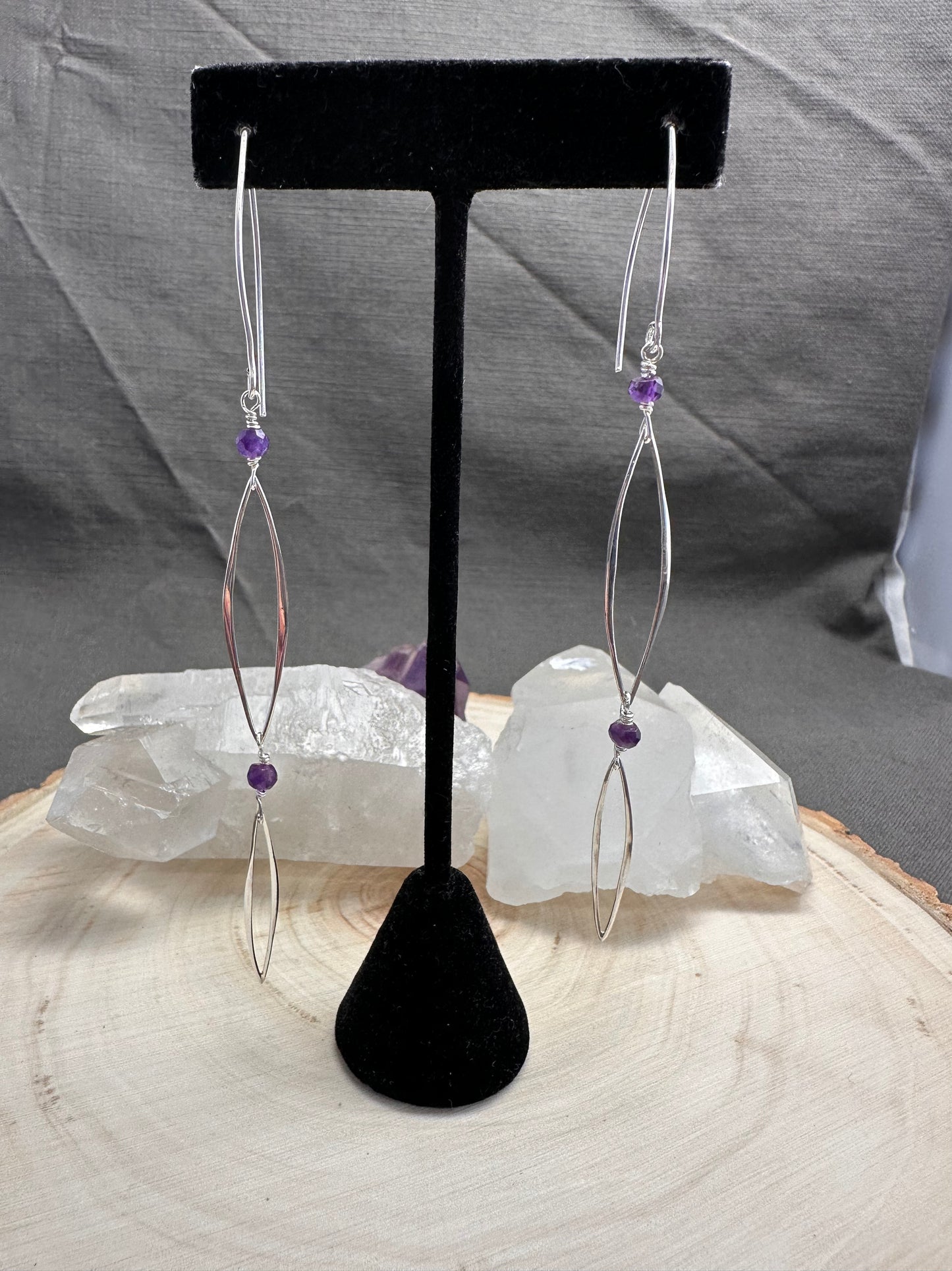 Amethyst Marquis earrings