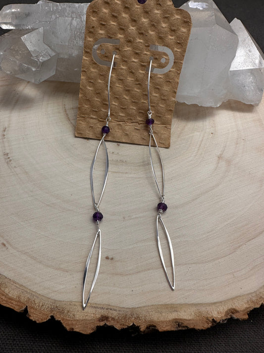 Amethyst Marquis earrings