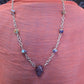 necklace "Royal Hand" Ceramic Hamsa, Hand of Fatima, Hand of God, millefiori beads, Bohemian necklace,  upcycled chain, Reiki charged