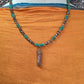necklace "Leopard in the Sky" Leopardskin Jasper pendant & beads, Afghan Turquoise, Gender Neutral necklace, Reiki charged, Protection stone