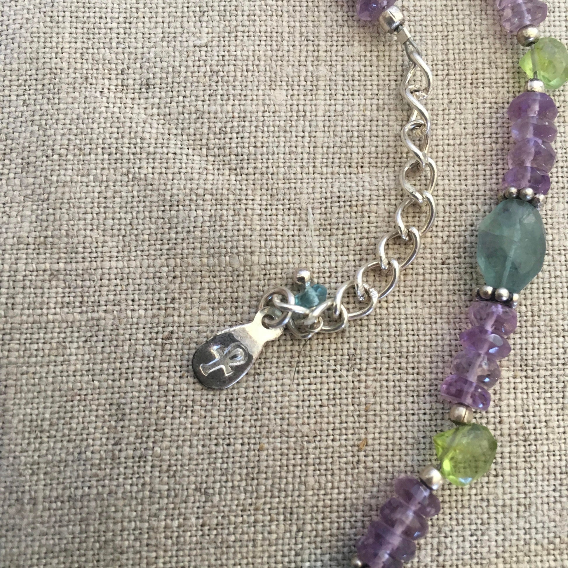 apatite necklace "Peacock Jewels" Apatite pendant, Amethyst, Peridot, Peacock inspired, Reiki charged, Gift idea, Stacking necklace, Chakra