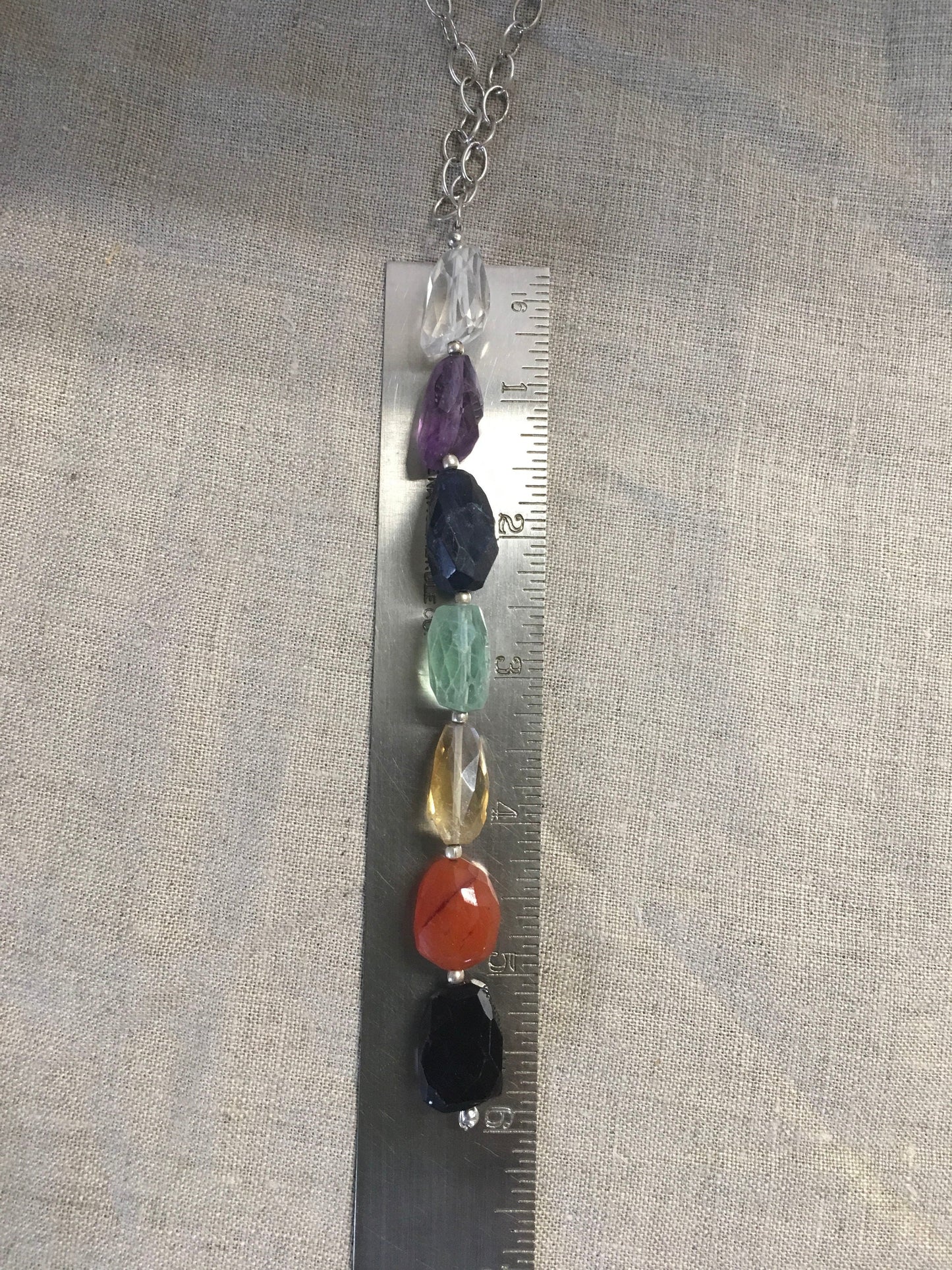 Necklace "Pride" Rainbow pendant, LGBTQ+, chakra jewelry, Reiki charged, statement piece, Gender Neutral, Gift Idea, Semi Precious stones