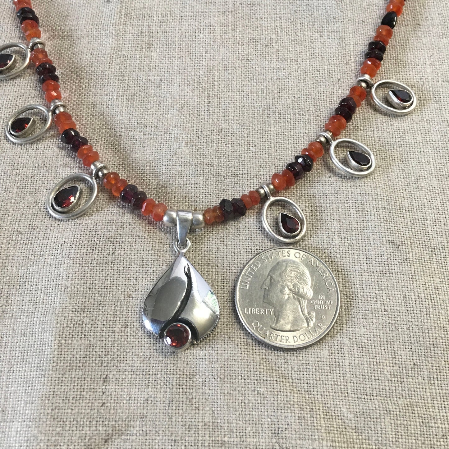 garnet necklace "Sacred Flame" Garnet pendants, Carnelian, Chakra jewelry, Sacral and Root Chakras, Reiki charged, Gift idea, Fire necklace