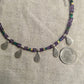 Peacock necklace "Watchful Beauty" Fine Silver Peacock feathers, Amethyst, Green Agate, Rainbow Hematite, Hera, Juno, Hill Tribe Silver