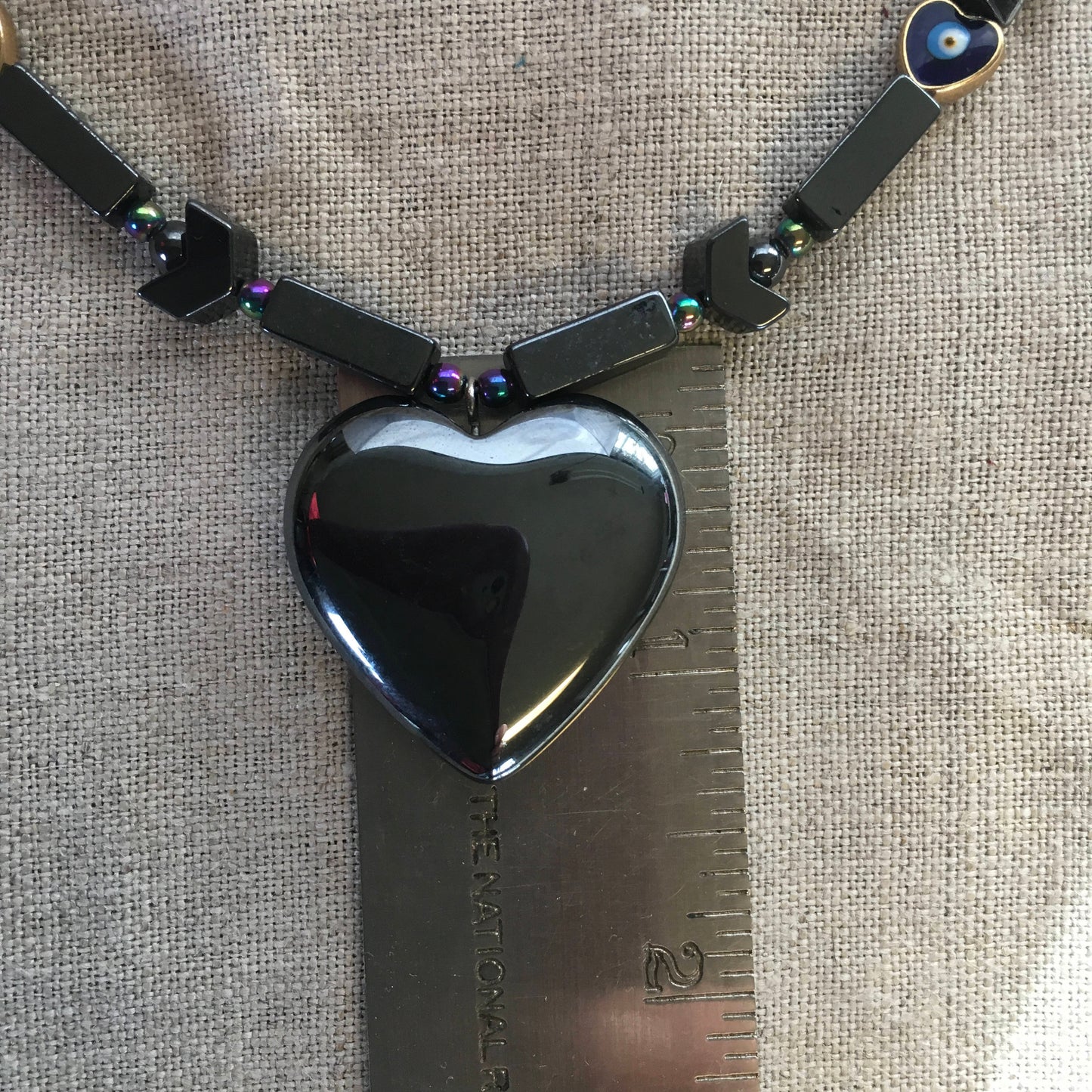 necklace "Grounded in Love" Hematite Heart pendant, Hematite necklace, Self Love jewelry, gift idea, Heart jewelry, Reiki charged, valentine