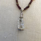 necklace "Overcoming Obstacles with Love" carved Quartz Ganesh pendant, Aventurine hearts, Garnets, Gift idea, Gender Neutral, Reiki charged