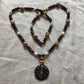 necklace "Despoina" Persephone necklace, Millefiori, Skulls, Garnet, Statement piece, Underworld, Reiki charged, Gift Idea, For Anyone