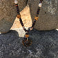 necklace "Despoina" Persephone necklace, Millefiori, Skulls, Garnet, Statement piece, Underworld, Reiki charged, Gift Idea, For Anyone