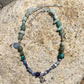 necklace "Mermaid Soul" Sterling Mermaid pendant, SS charms "Mermaid Soul" & Mermaid tail, Sodalite, Turquoise, Aquamarine, Amazonite, Ocean