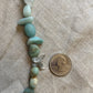 necklace "Mermaid Soul" Sterling Mermaid pendant, SS charms "Mermaid Soul" & Mermaid tail, Sodalite, Turquoise, Aquamarine, Amazonite, Ocean