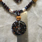 necklace "Despoina" Persephone necklace, Millefiori, Skulls, Garnet, Statement piece, Underworld, Reiki charged, Gift Idea, For Anyone