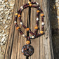 necklace "Despoina" Persephone necklace, Millefiori, Skulls, Garnet, Statement piece, Underworld, Reiki charged, Gift Idea, For Anyone